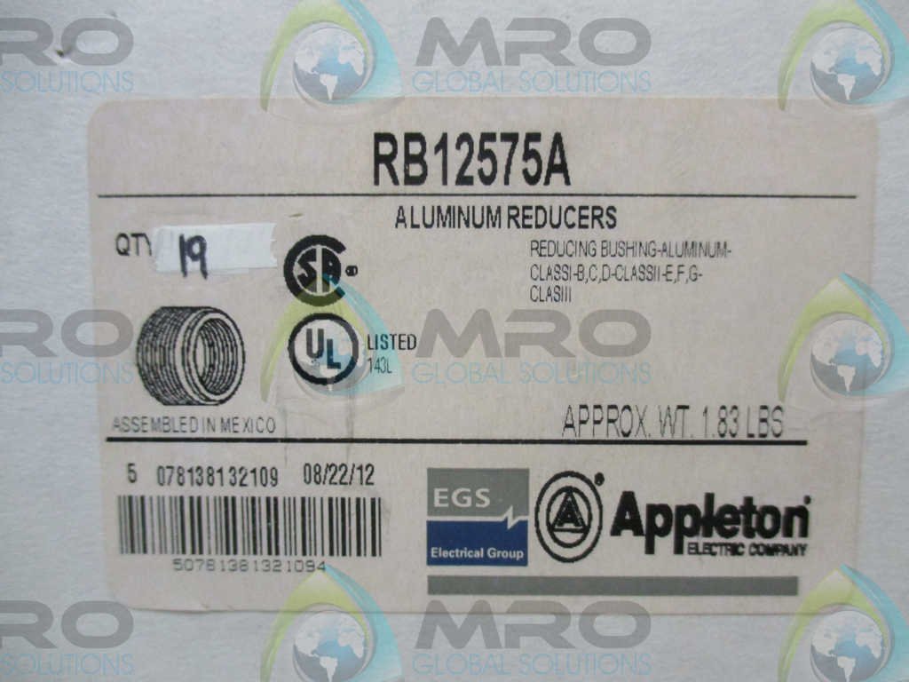 Reducing Bushing, Haz, Alum, 1-1/4 to 3/4In