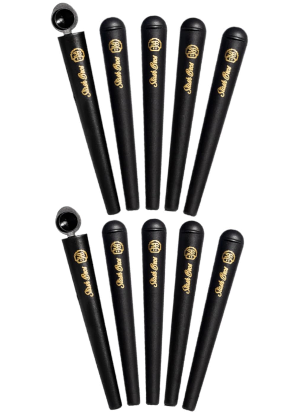 Stash Bros [10 pack Doob Tube Smell Proof with Attached cap | Airtight Joint holder Tube smell Proof, Smell Proof container for Smell Proof Bag Accessories