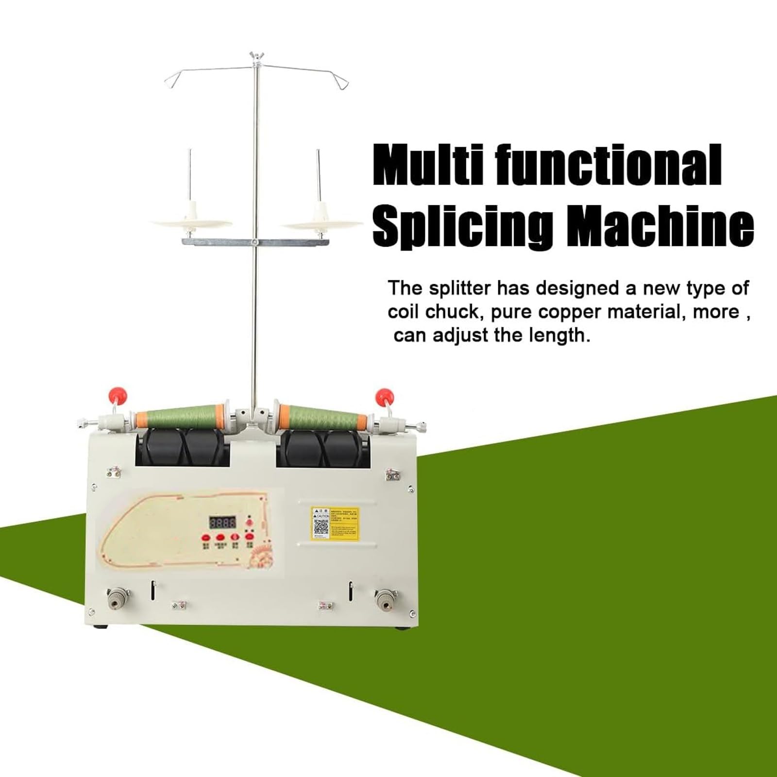 Máquina de enhebrado automática, bobinado de hilo de escritorio con temporizador, portabrocas de bobina de alambre de cobre puro, control por computadora, separación automática de líneas