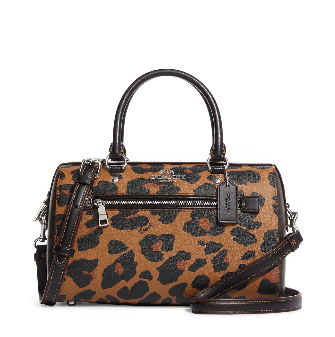 Coach Rowan Satchel In Signature Canvas - Multi - Leopardo