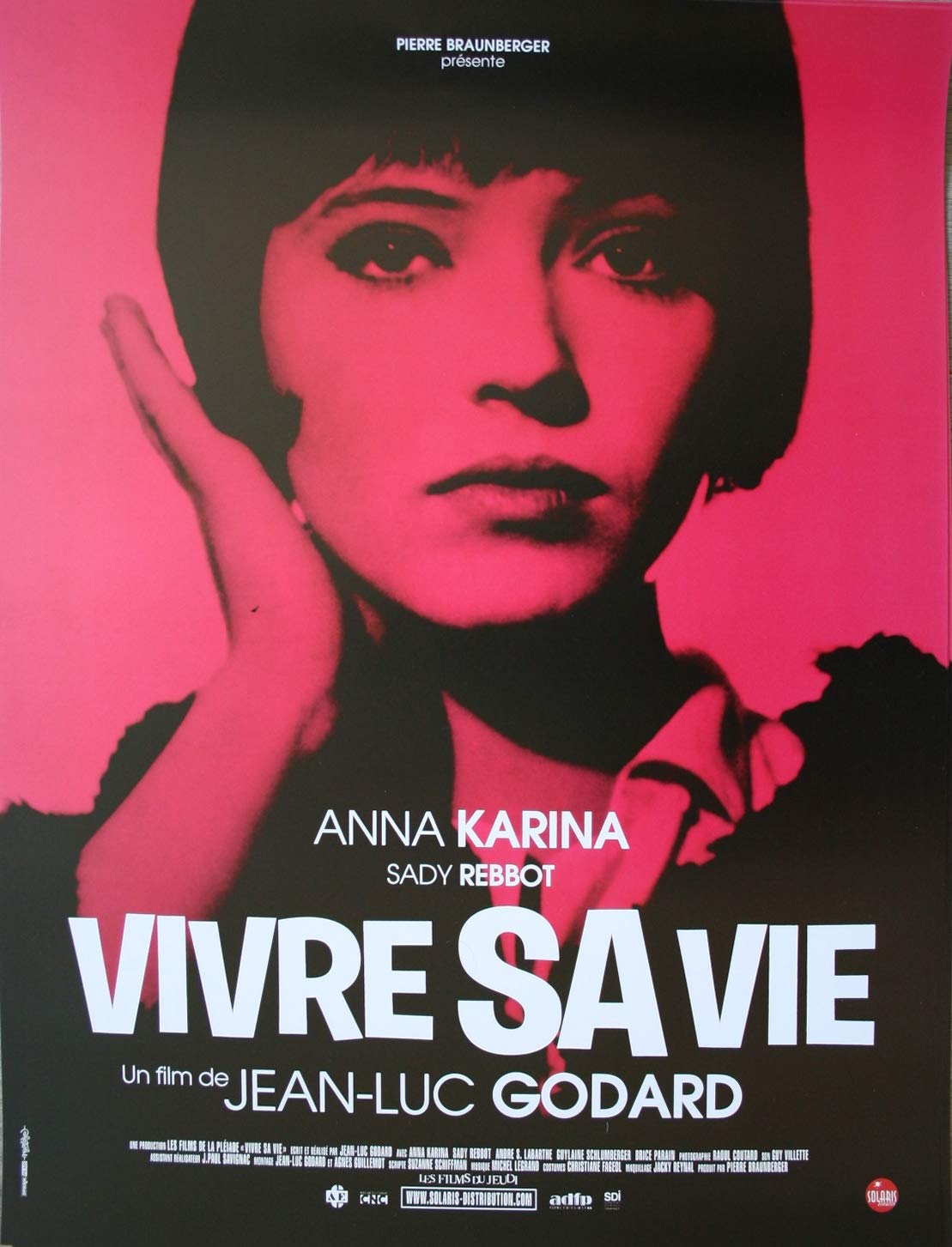 Jean-Luc Godard Anna Karina "Vivre sa Vie Original" Small Format Film Poster 53 x 40 cm Rolled Up