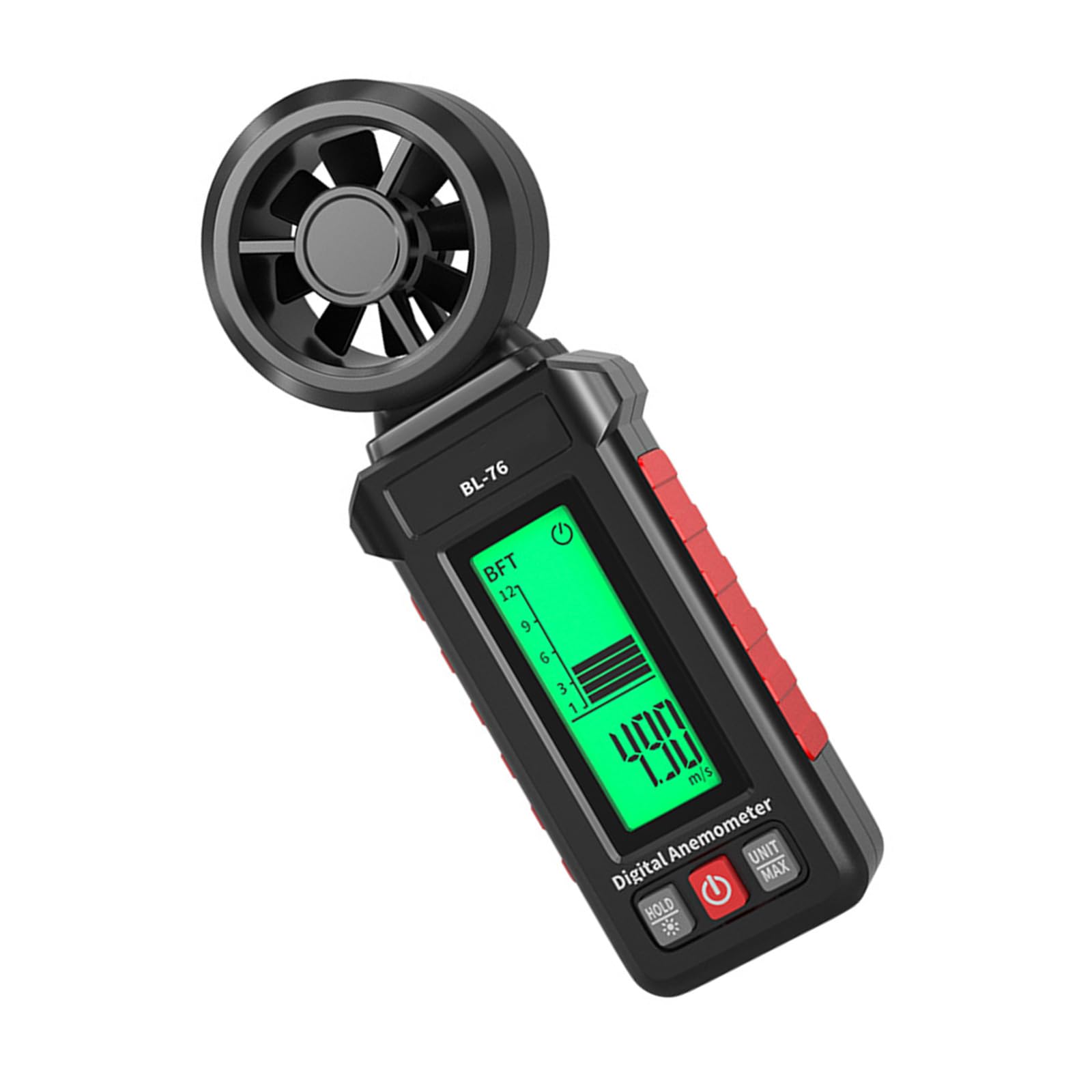 Pxzh Green/Red Handheld Digital Anemometer With High Measurement And Fast Response For Wind Multiple Unit Anemometer