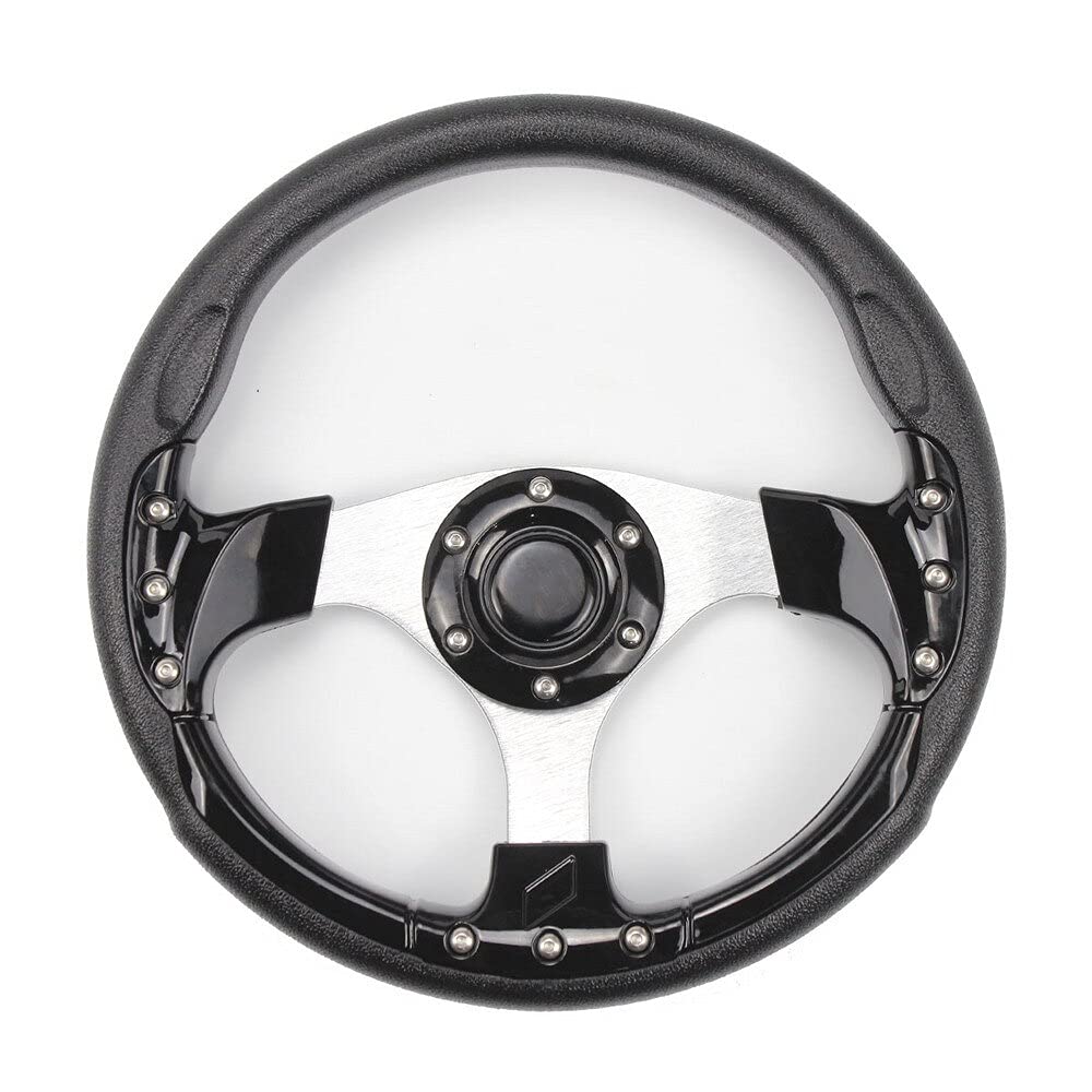 AUTO SNAP Shape D 350mm Deep Dish Drifting Steering Wheel Universal PU Aluminum Car Auto Racing Sport Universal Car Steering Wheel Cover Spinner Color Black with hub-image-17