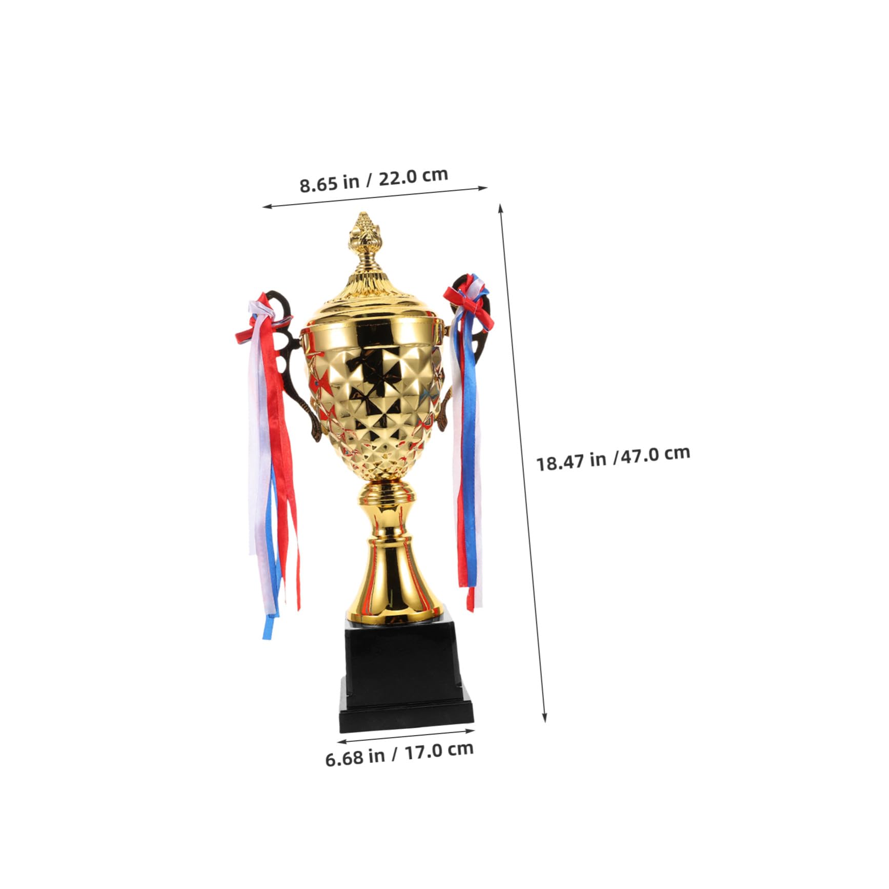 KOMBIUDA Großer Pokal aus Metall mit Elegantem Design und Klassischer Form Siegerpokal für Fußball und Gymnastik als Besonderes Erinnerungsstück
