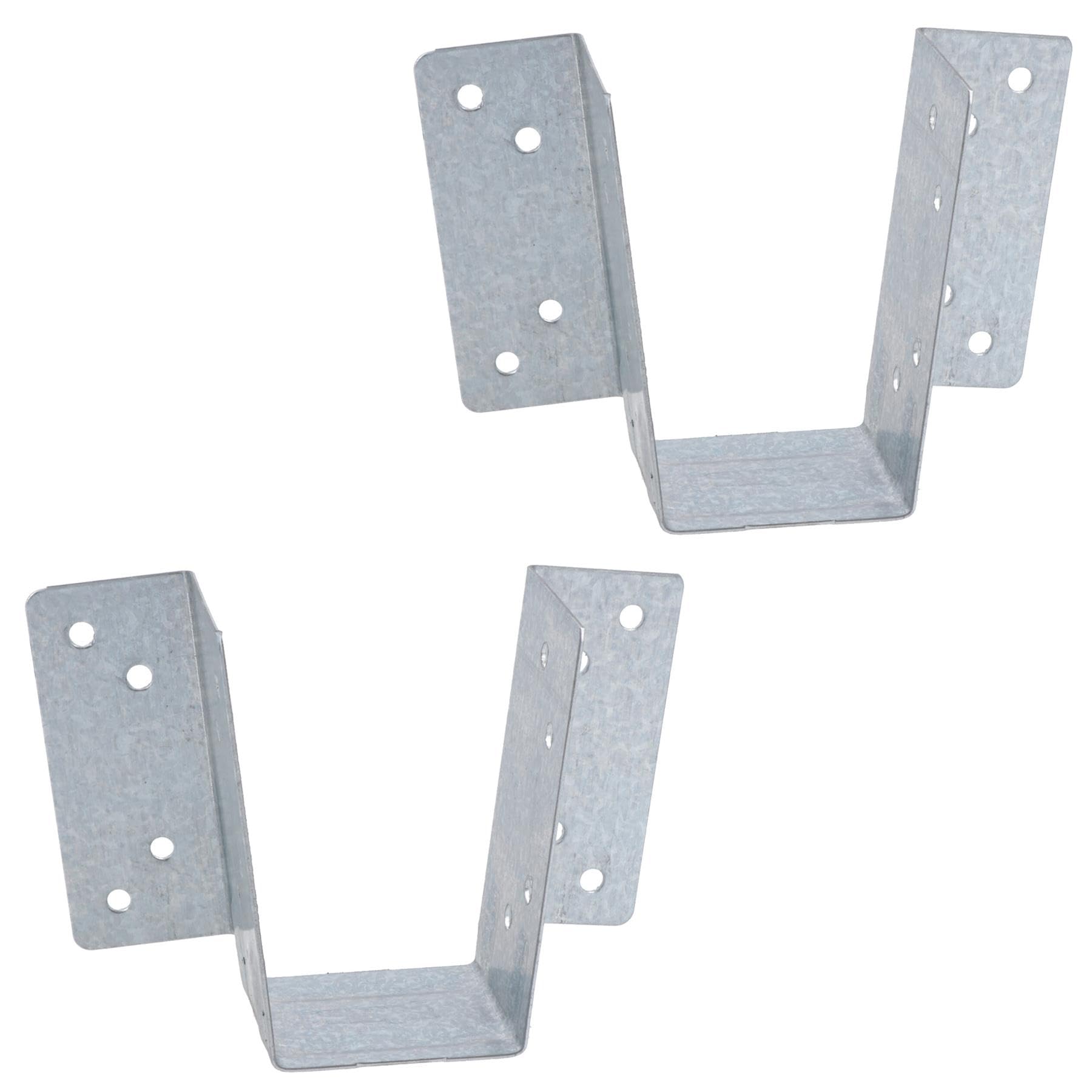 Ab Tools Silver Mini Timber Wood Joist Hanger 38Mm Decking Loft Galvanised Beam Holder 2Pk