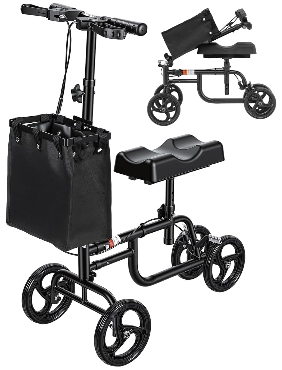 EastEamily ニースクーター 歩行補助具 身長135~185cm対応 高さ調整 折りたたみ式 大人用 日常移動