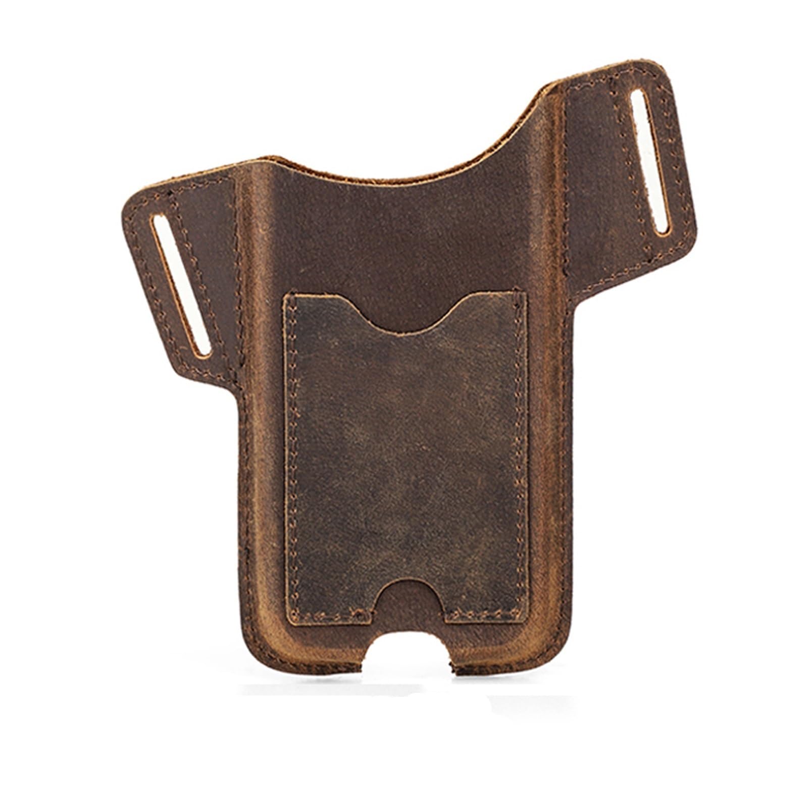 Handytasche GüRtel Nubuk Leder Telefon Taille Fall Tasche Männer Handy Schleife Holster Gürtel(Coffee)