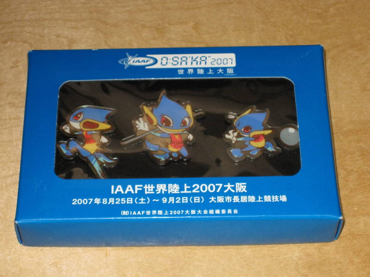Amazon.co.jp: IAAF 世界陸上 2007 大阪 トラッフィー ピンバッジ 3個