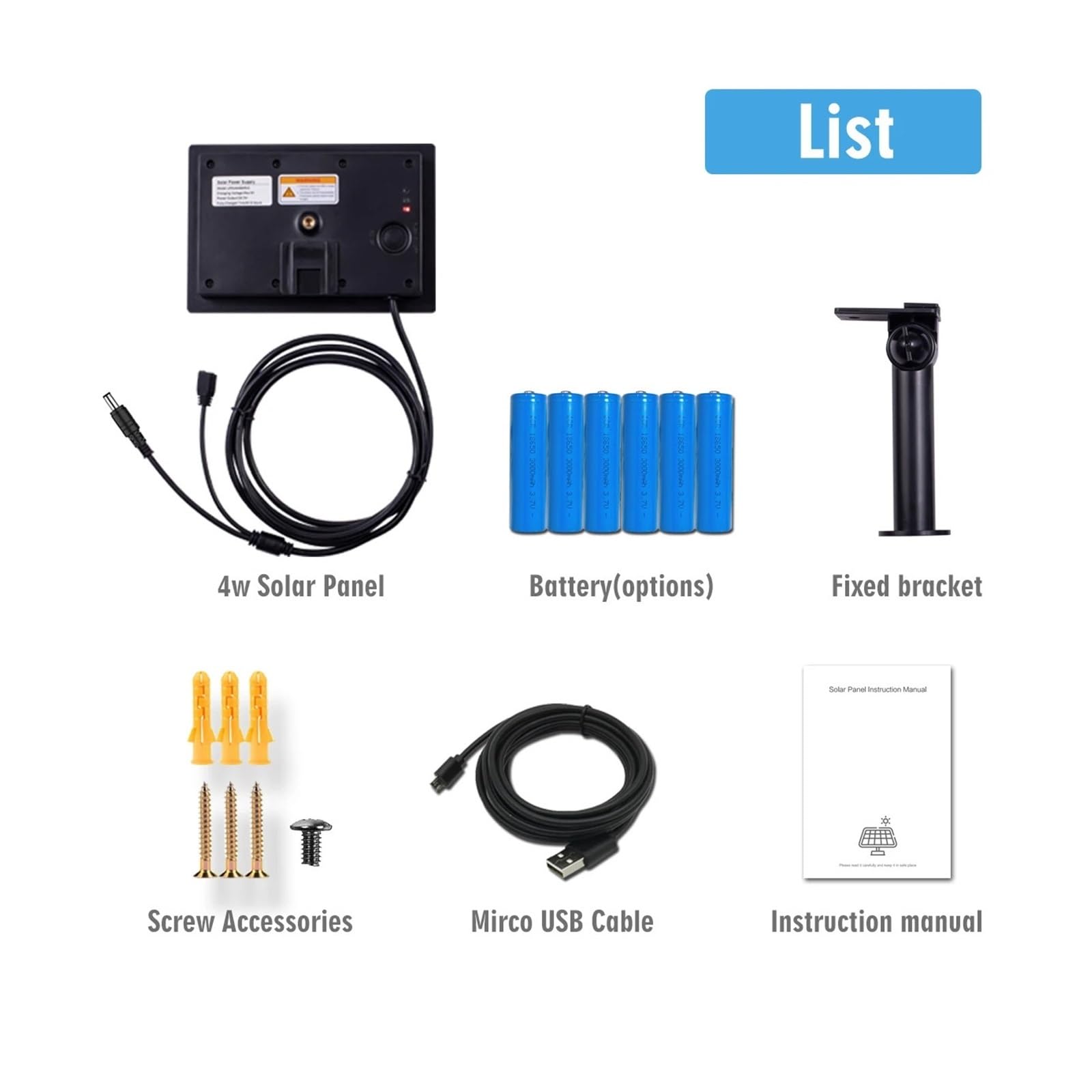 Pannello Solare Micro USB Da 4 W 5 V