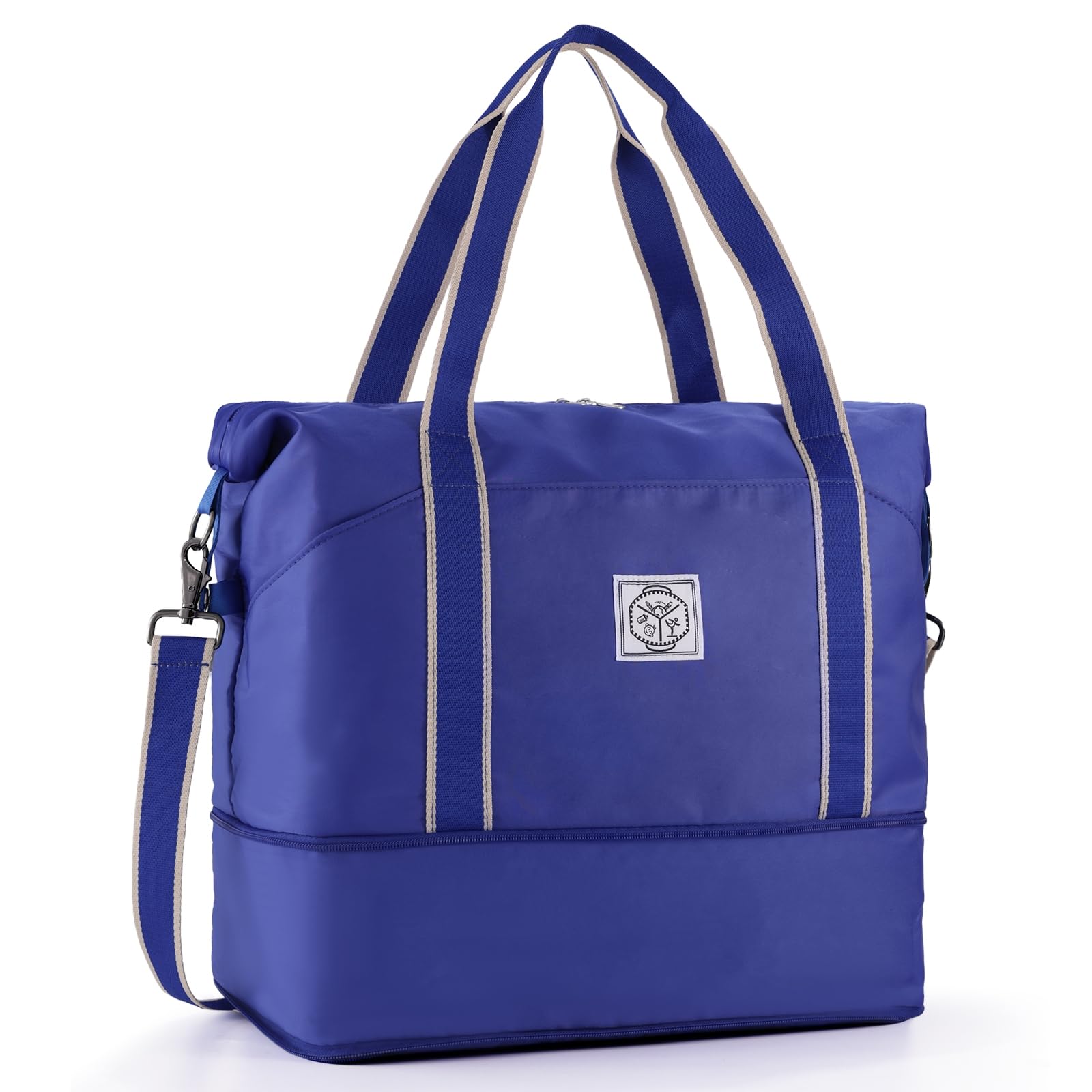 WALNEW Travel Duffel Bag Weekender Overnight Carry On Bag for Women Men Foldable Waterproof Gym Luggage Duffle Bag