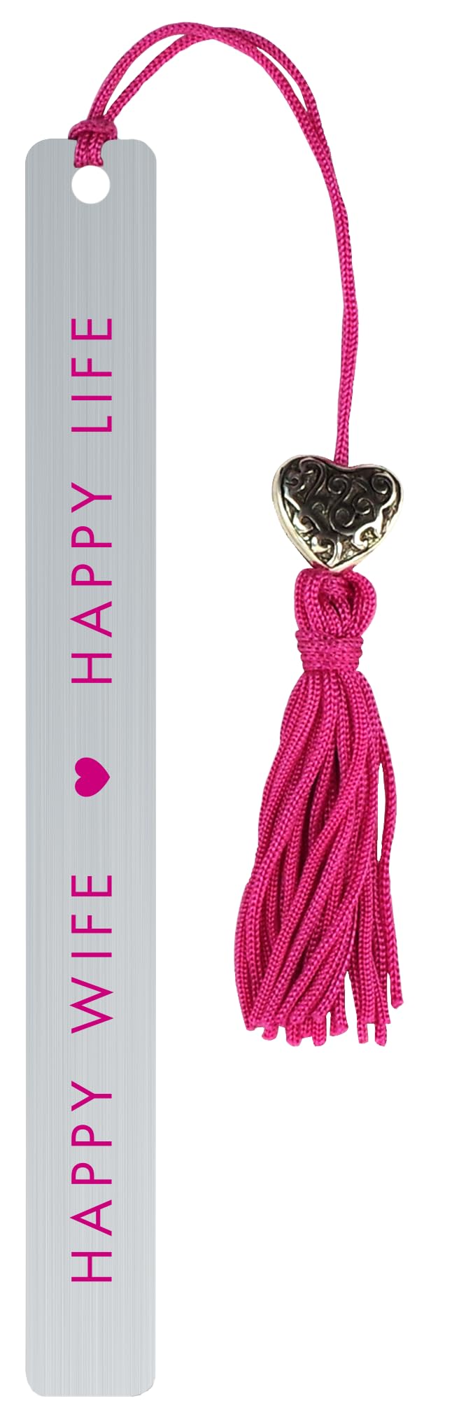 Happy Wife, Happy Life Metal Bookmark
