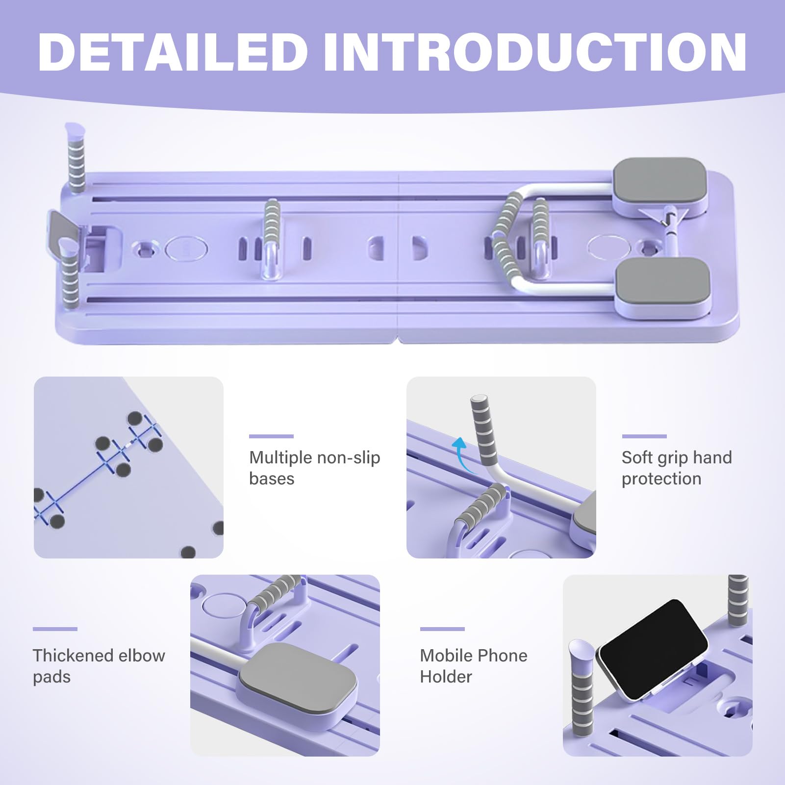 Set 5 in 1 per pilates riformatore, tavola da pilates con contatore a LED, rullo auto-rimbalzo, pieghevole, multifunzionale, per casa e palestra