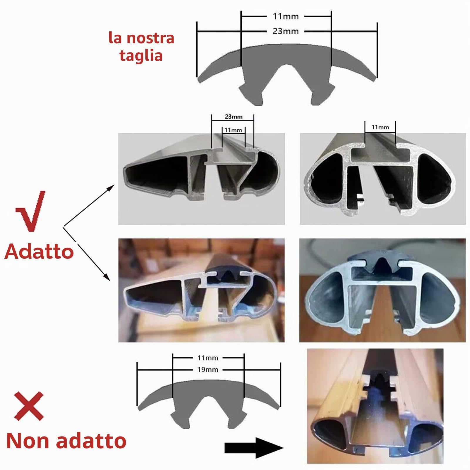 Tira di gomma per barra da tetto dell'auto, 300 cm T//h -ule 52102, tira di gomma di ricambio per barra laterale per evitare la polvere e ridurre la resistenza al vento