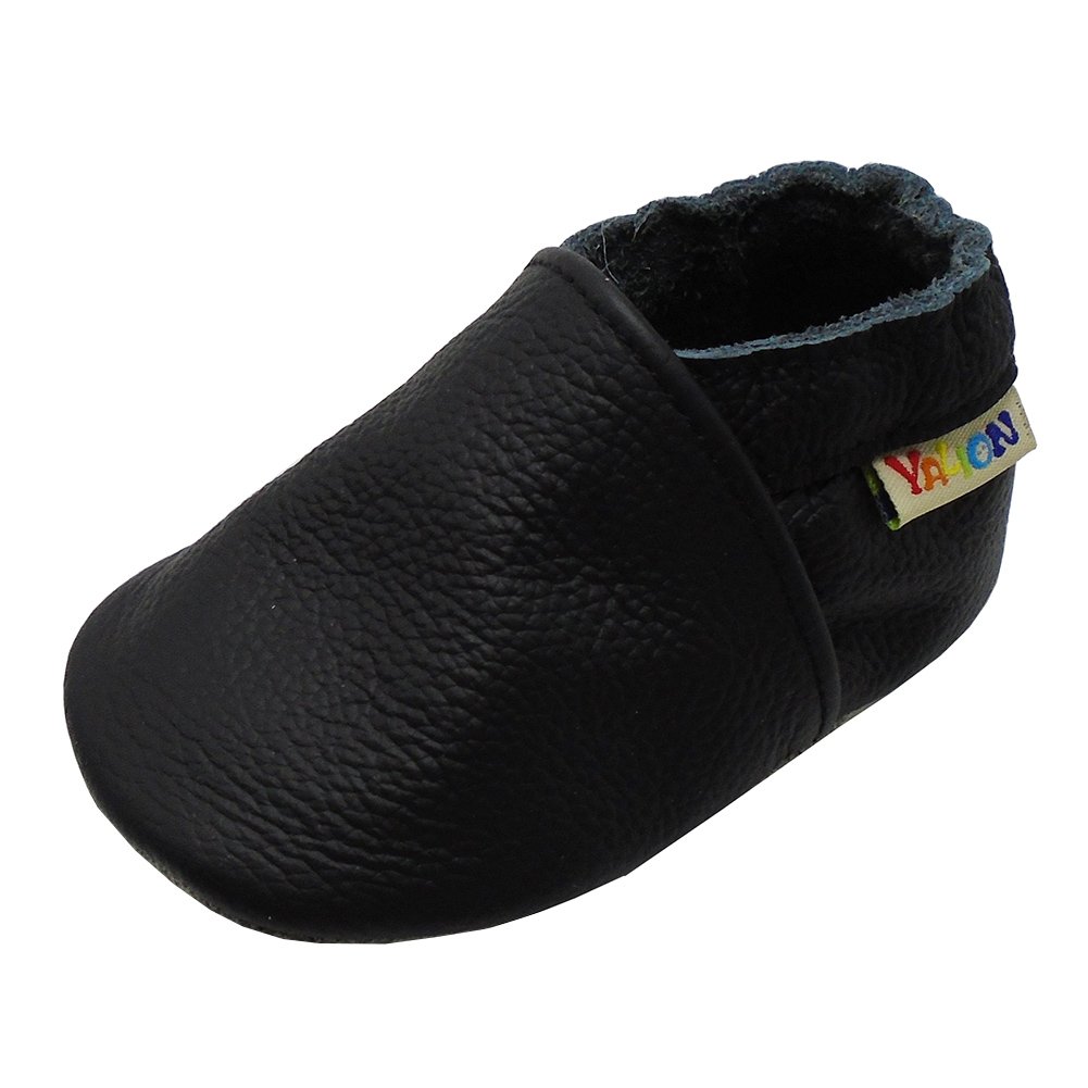 YALION Baby Shoes Soft Sole First Walking Crib Shoes, Slip-on Baby Boys Girls Slippers for Infant Toddlers, Non-Slip Leather Baby Moccasins — view 17