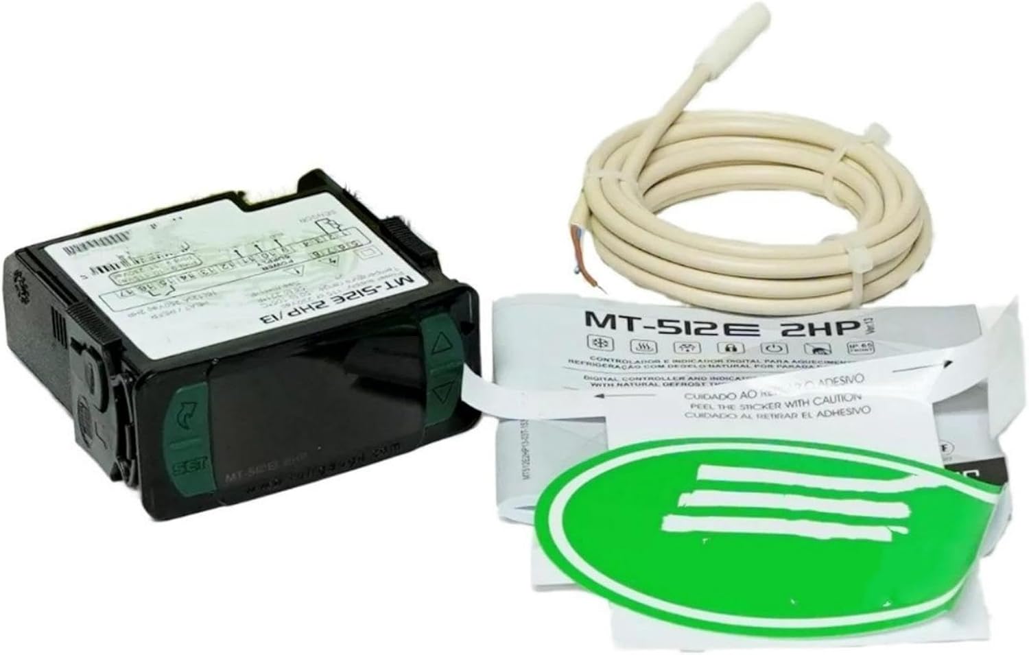 MT-512E 2HP Full Gauge Controls - Fits for Equipment requiring Precise Temperature Control - Fridge Defrost Refrigeration Controller - 71 x 28 x 71 mm - 115 or 230 VAC (50/60 Hz)