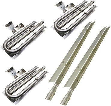 SA5481 3-Pack SA5381 2-Pack Burners U Shaped and Smoker Pipe Burner for Viking VGBQ030-2T, VGBQ0302TLSS, VGBQ0302TNSS, VGBQ300-2RE, VGBQ300-2RT, VGBQ300T