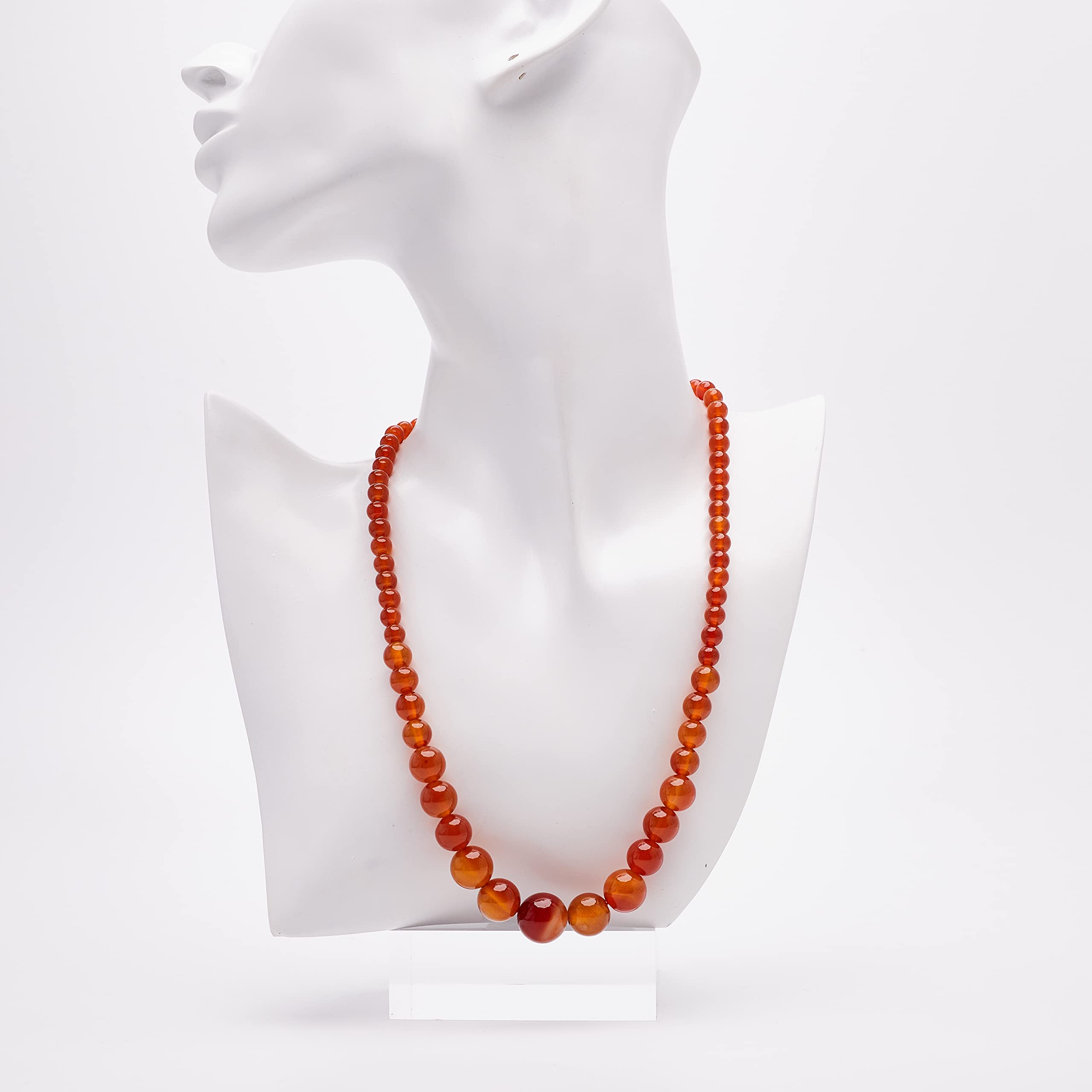 Treasure Bay Collana fatta a mano con pietre preziose di agata naturale da 6-14 mm per donne e ragazze