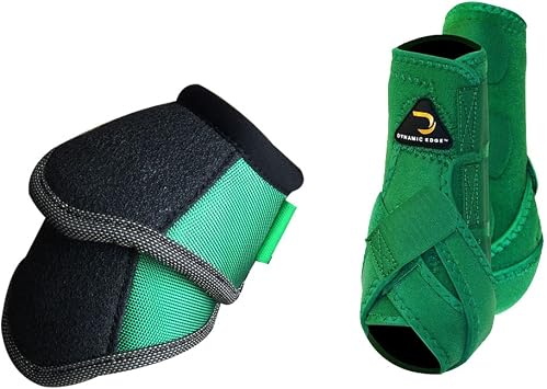 Unbranded Cactus Dynamic Edge Horse Front Leg Sport Bell Boots Pair Combo Green