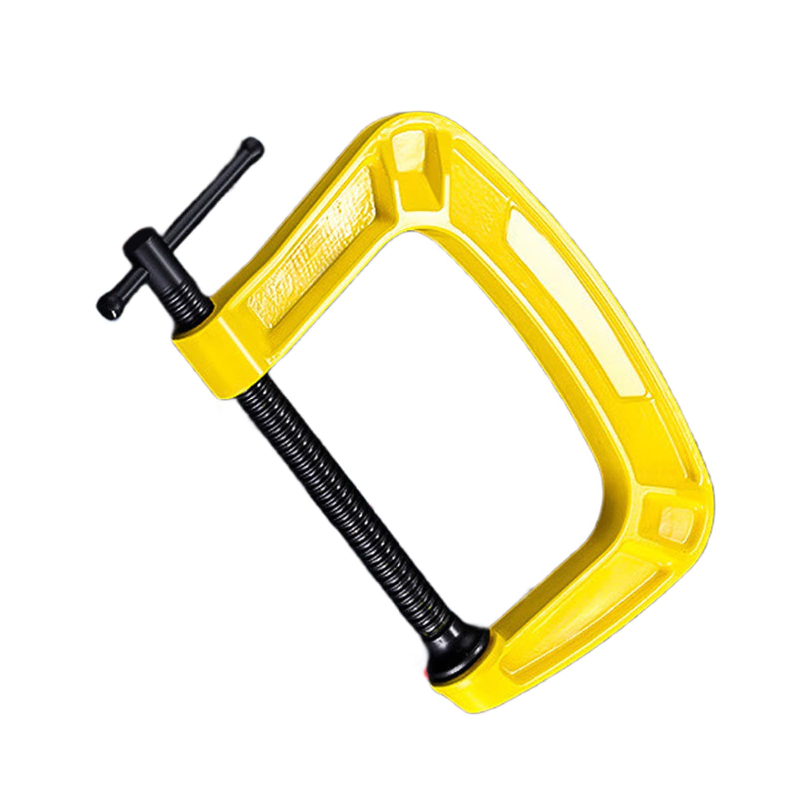 Portable Sturdy G Clamps for Woodworking Projects Crafted from Ductile Iron Ensuring Stability and High Strong Clamping Force