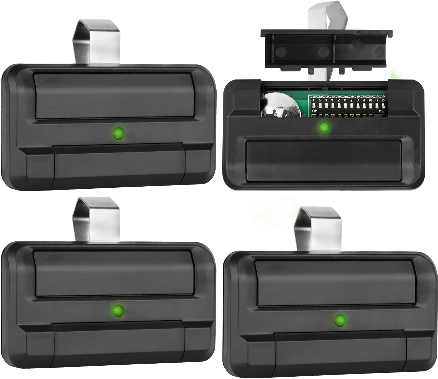 811LM Gate Remote, 811LMX Replacement, Compatible with Liftmaster 850LM/860LM/Star1000 Receivers, Security+ 2.0, 12 Dip Code Switch,4Pack
