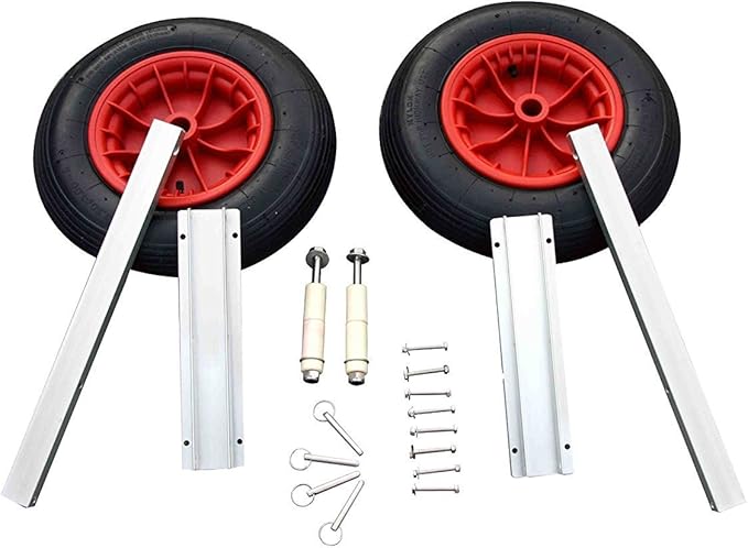 AQUOS Aluminum Transom Launching Wheels for Inflatable Boat Tender ...