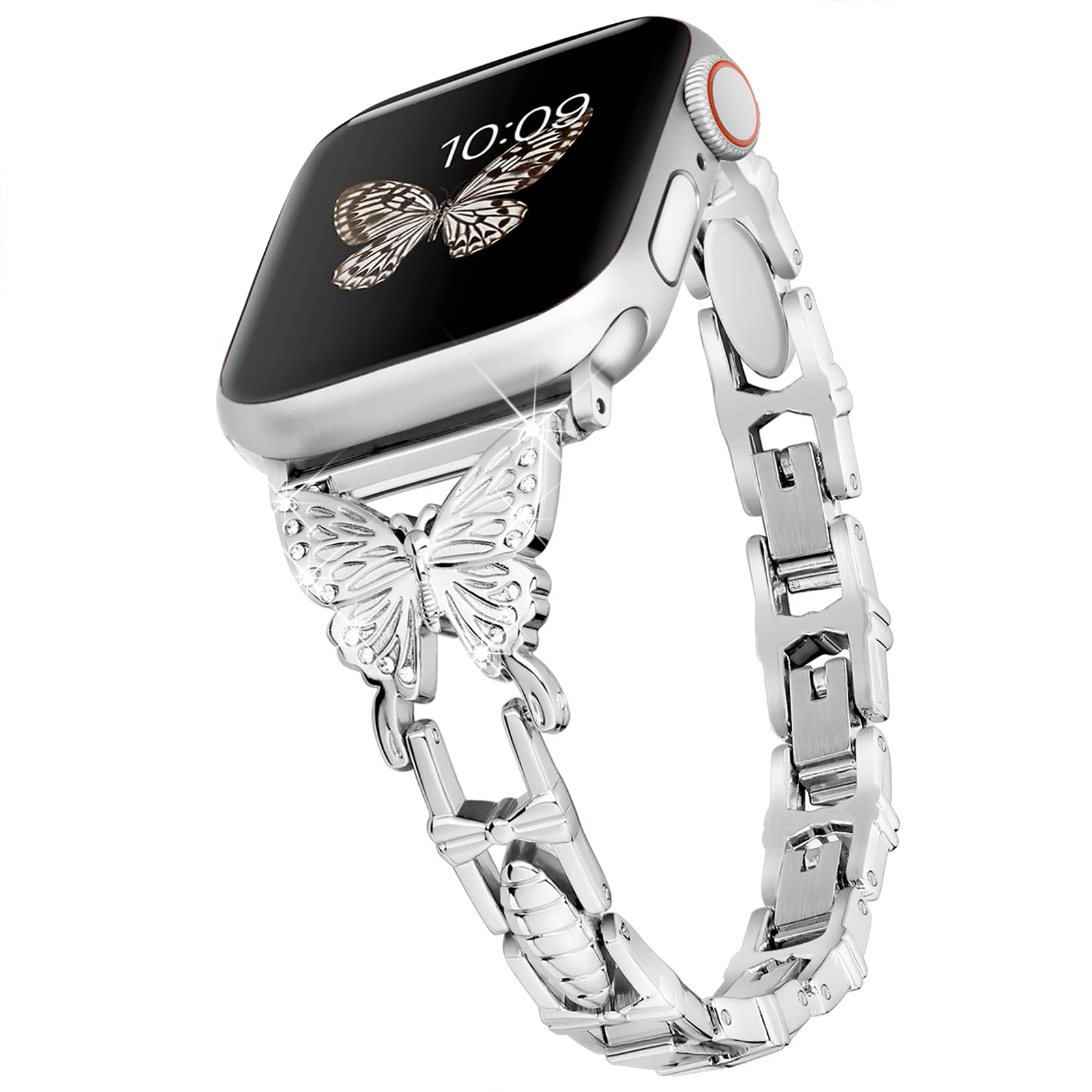 Wipalor Glitzer Metall iWatch Armband Kompatibel für Apple W