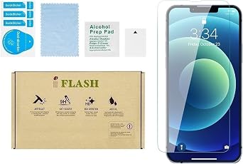 IFLASH 2 Pack HD Crystal Clear Tempered Glass Screen Protector Compatible for Apple iPhone 13 / iPhone 13 Pro 6.1" 2021 Models - Bubble Free/Case Friendly/Transparent Crystal Clear Version