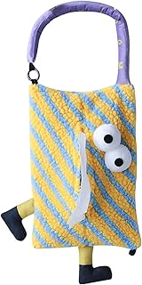 ティッシュケース 布 袋詰めティッシュ 吊り下げ かわいい 車 壁掛 キッチンペーパー おしり拭き 多用途 贈り物 (黄色)