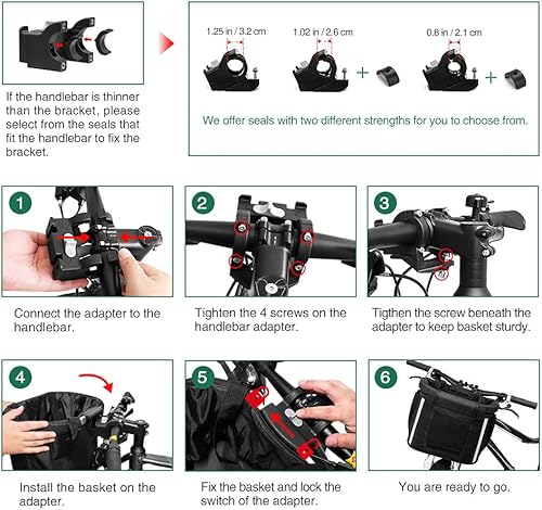 Miniatura 6 de ANZOME Bike Basket Folding Small Pet Cat Dog Carrier Front Removable Bicycle Handlebar Basket Quick Release Easy Install Detachable Cycling Bag