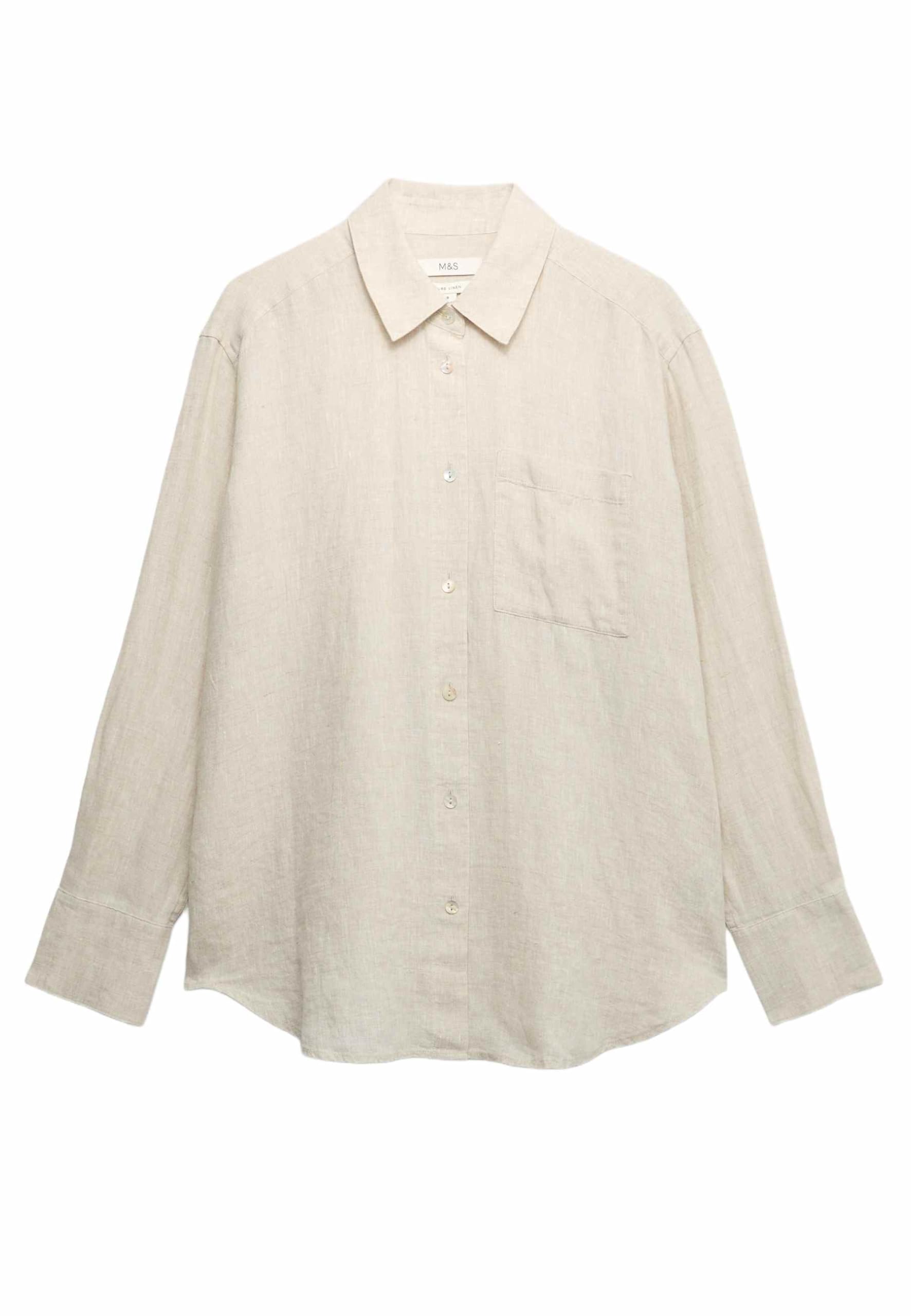 Marks & Spencer Donna Linen Camicia – vestibilità Regolare
