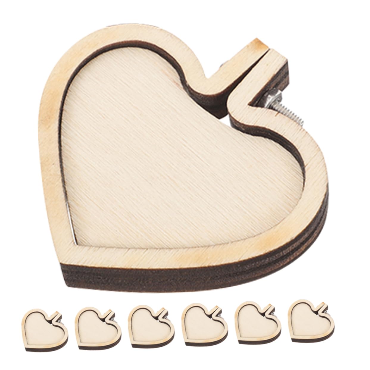 LIFKOME 8Pcs Mini Embroidery Hoops Cute DIY Pendant Craft Frames Heart Shape for Handcraft Decor and Unique
