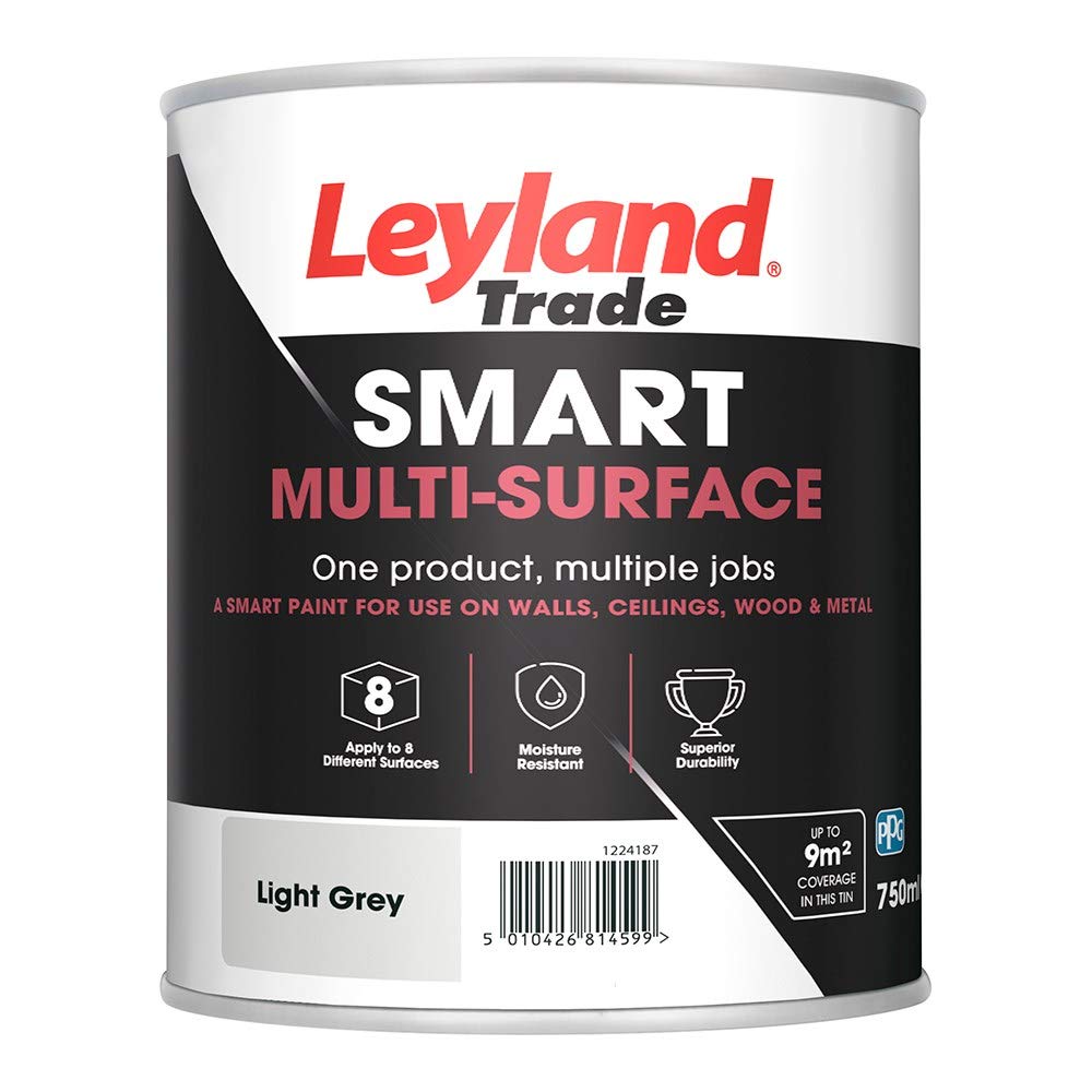 Leyland Grey Trade Smart Multi Surface Paint 750Ml Light L-423340