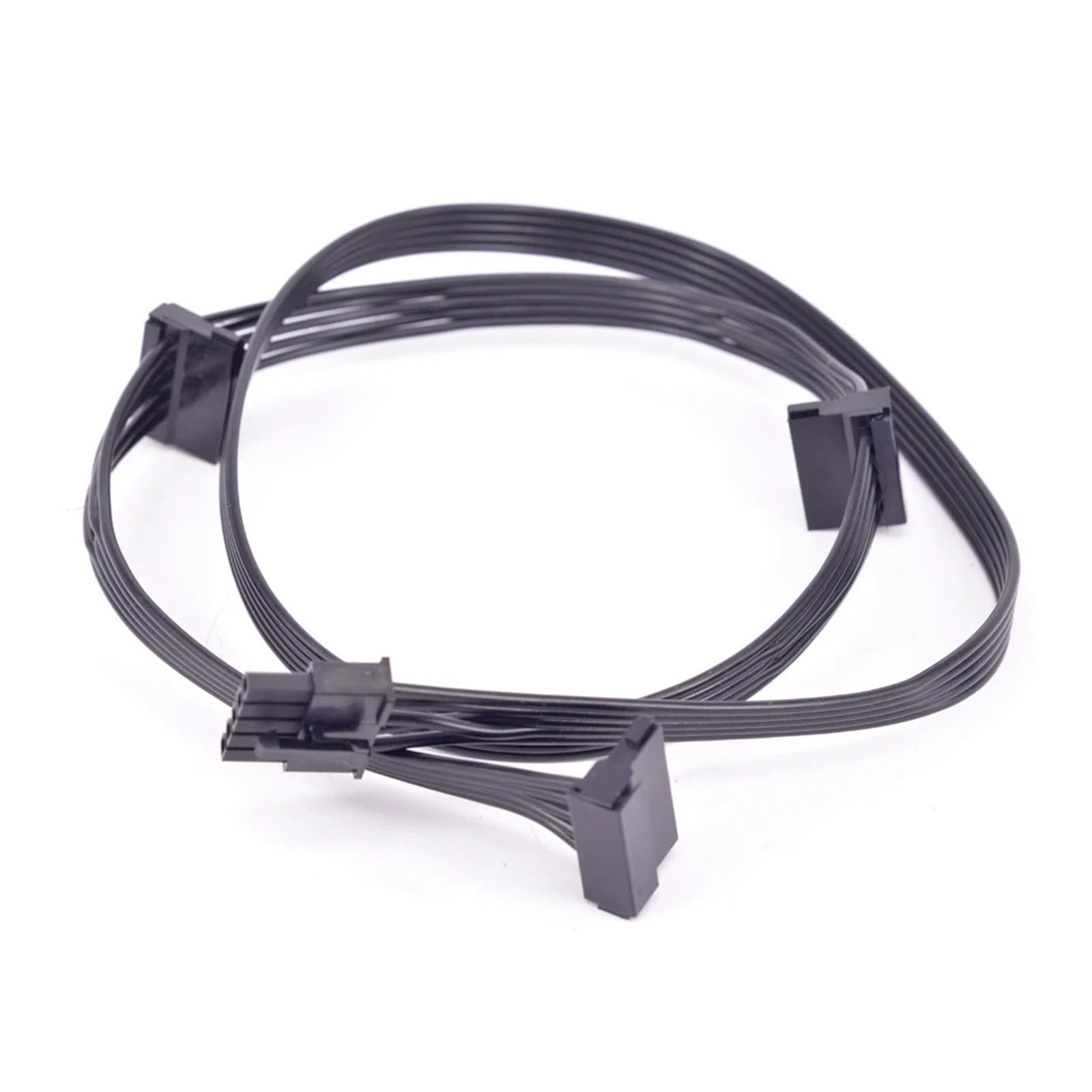 Generico Cavo di alimentazione SATA da 5 pin a 3 porte(3 SATA Right Angle)