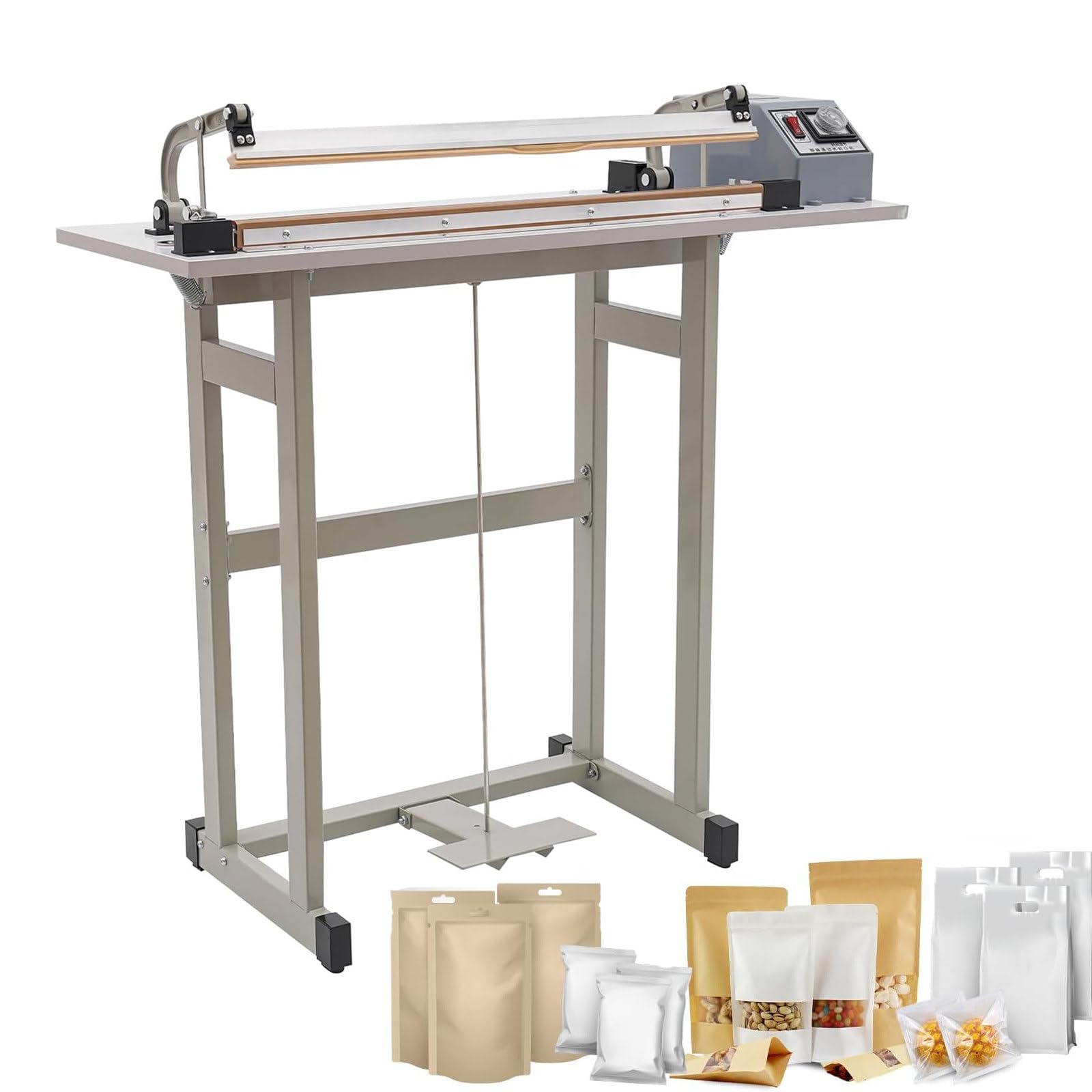 AYCDL Pedal Sealing Machine,Up-and-down Heating Aluminum Sealer,Portable Plastic Bag Sealing Machine,for Kraft Paper Bags
