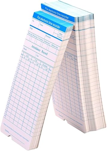 Miniatura 5 de Quflaivy 95 unidades de tarjetas de reloj de tiempo mensual para asistencia de empleados registrador de nómina de tiempo asistencia tarjetas de
