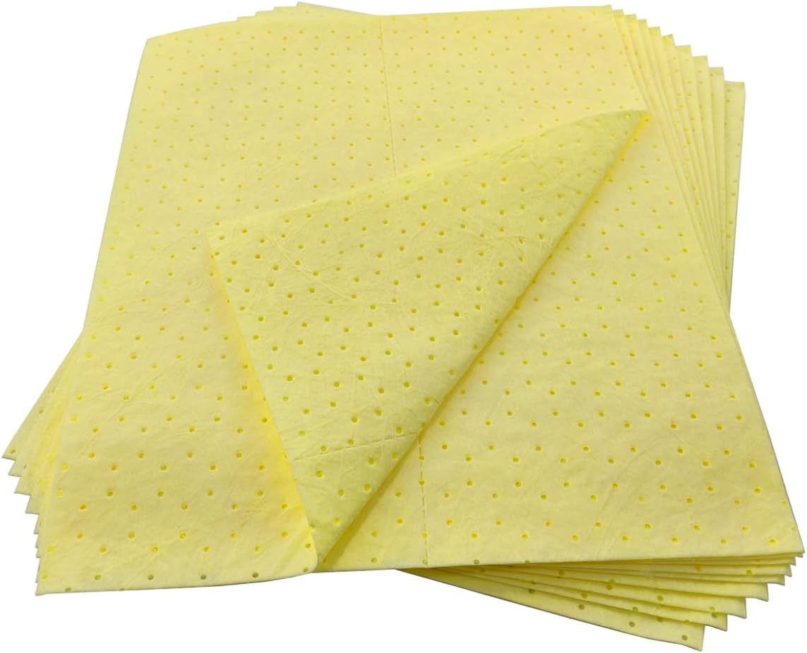 Chemical Absorbent Pads Spill Response Pads for Chemicals 100 Pads