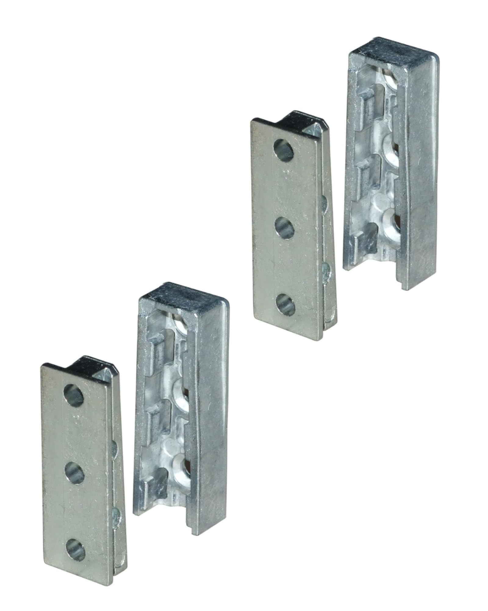Gedotec Silver Metal Bed & Furniture Connector - Concealed Body, Load Capacity 250 Kg - Set Of 2