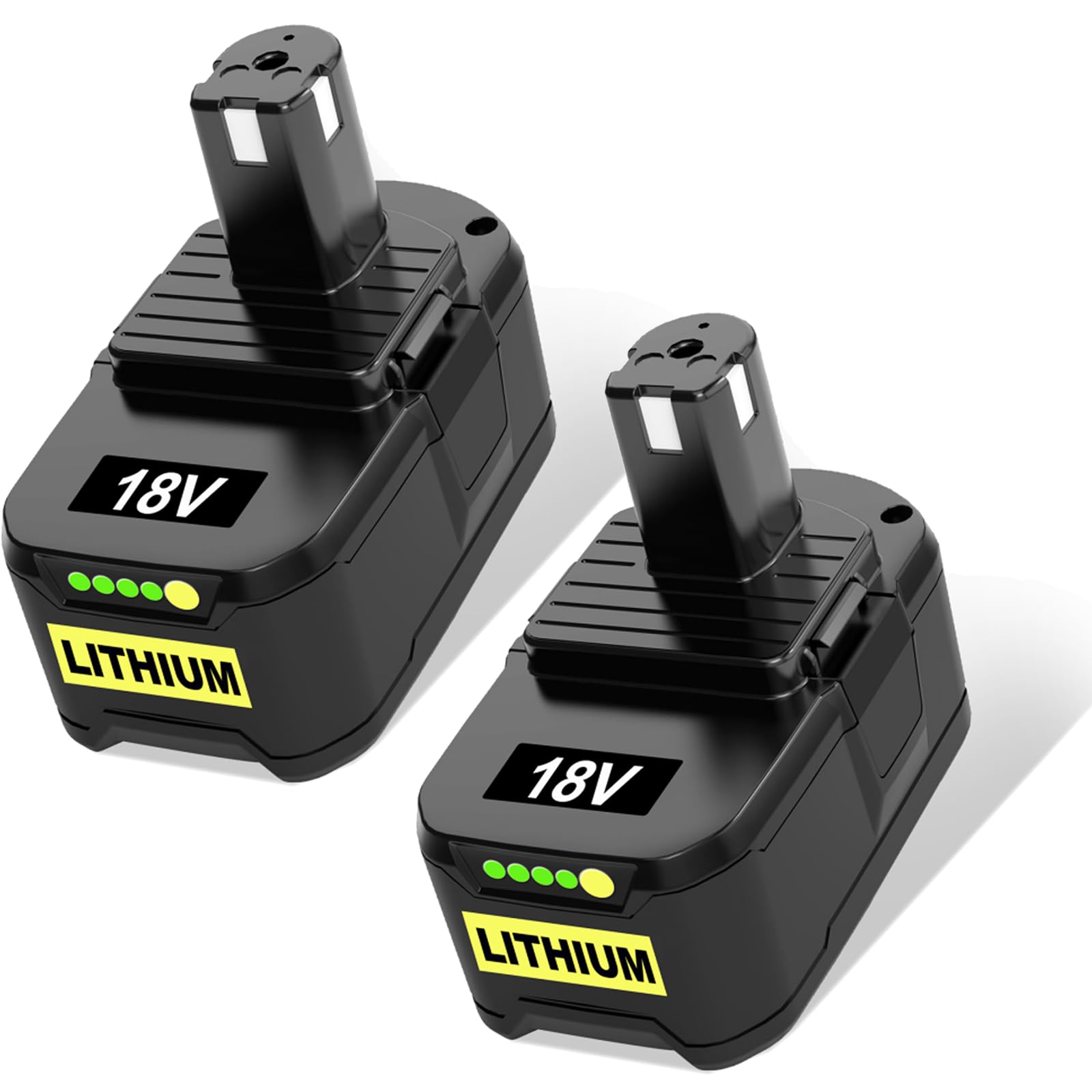 2 Packs 18V 9.0Ah Li-ion Replacement for Ryobi Battery Compatible with Ryobi 18V Battery P108 RB18L50 RB18L25 P102 P103 P104 P105 P106 P107 High Capacity for Cordless Power Tools (9.0 * 2)