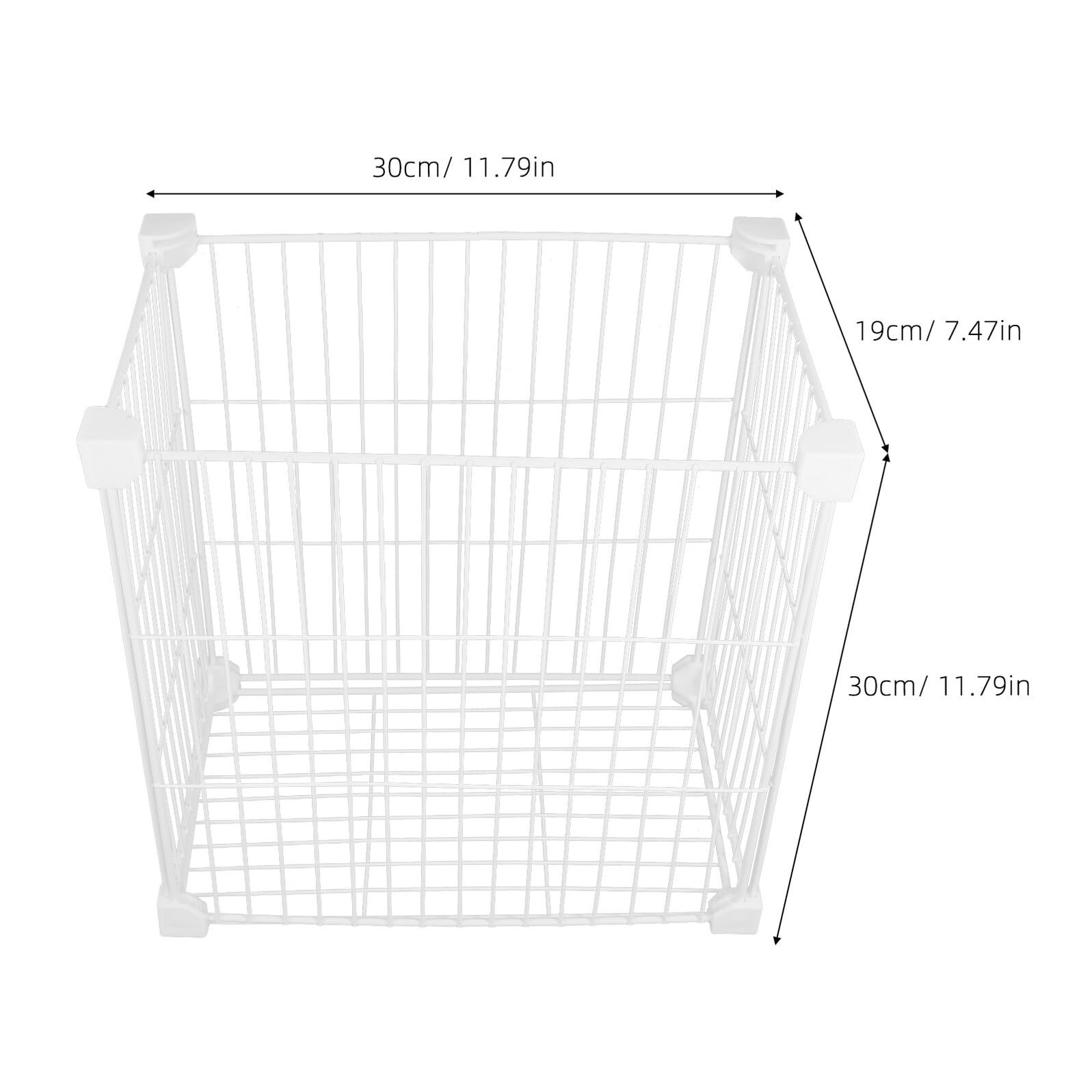 Metall Drahtkorb für Gefrierschrank 19X30X30cm Abnehmbarer Kühlschrank Organizer mit Stabilem Boden Transparenter Vorratsbehälter für Gemüse und Lebensmittel Gefriertruhe