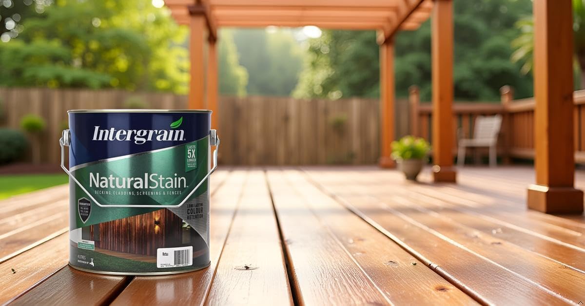 Intergrain Natural Stain – Charcoal (4 LTR) | Premium Water-Based Exterior Wood Polish & Coating for Decks & Furniture | Waterproof, UV Resistant, Long-Lasting Wood Finish 4