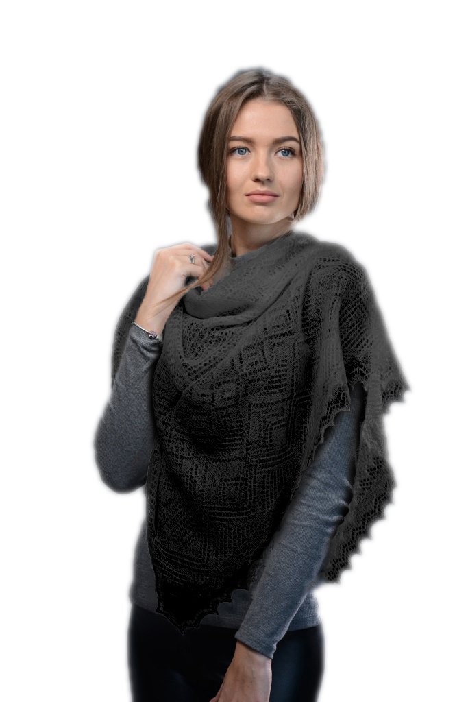 Russian Orenburg Shawl Goat Down 100x100 cm (39x39")