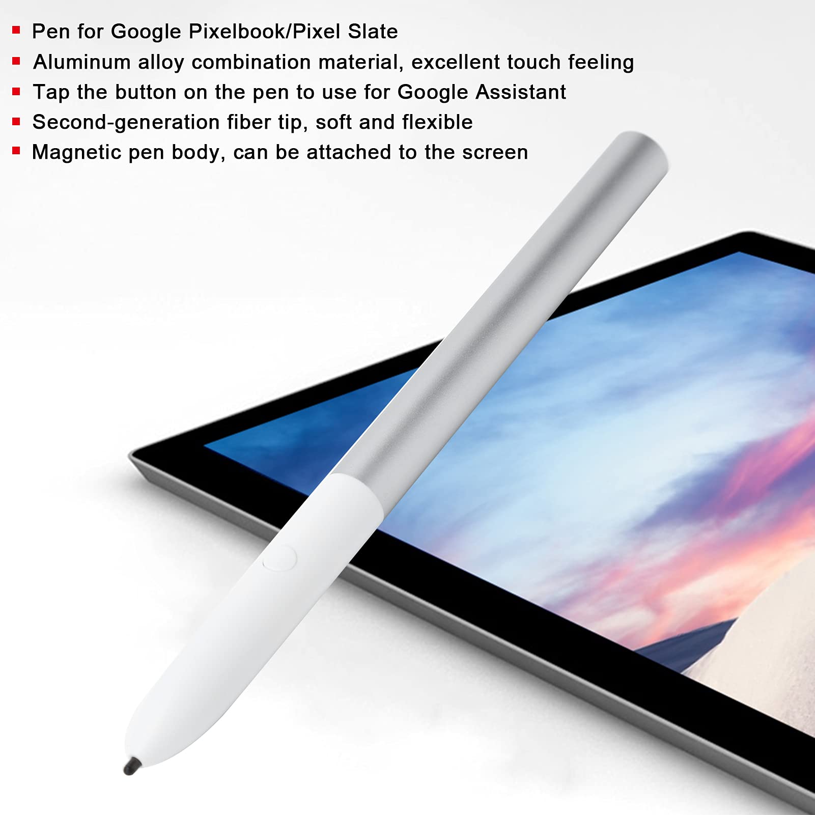 Sxhlseller/Slate Stylus Penna Touch a Risposta Rapida per la Scrittura Intelligente, Adatta per L'uso su Tablet, Lega di Alluminio Argento