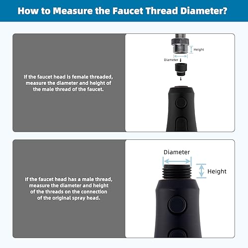 Vista 7 de Hibbent Reemplazo de cabezal de grifo de cocina extraíble, 3 funciones NSF/ANSI/CAN 61 y boquilla rociadora de fregadero certificada CUPC, 15 Bronce