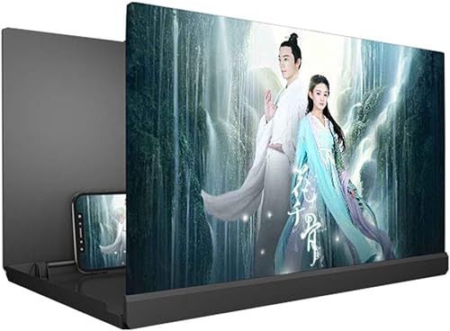 Lupa de pantalla para teléfono celular, proyector de teléfono celular, lente de varias etapas ajustable, fácil almacenamiento, amplificador de