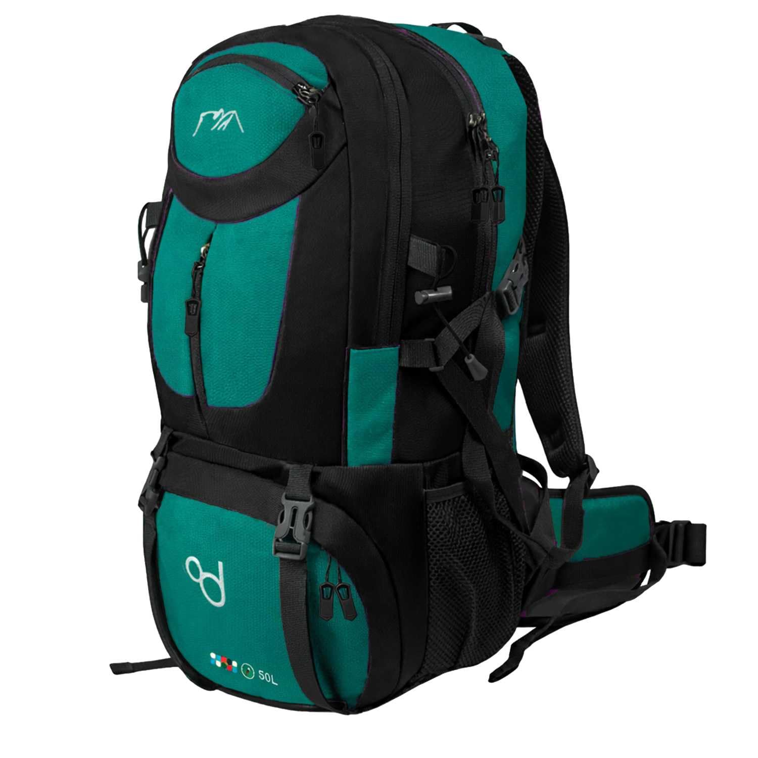 OcioDual Zaino da Trekking, 50 Litri, Impermeabile E Leggero, Tasche Multiple, Ideale per Viaggi, Montagna, Campeggio, Outdoor, Ultraleggero, per Donna E Uomo