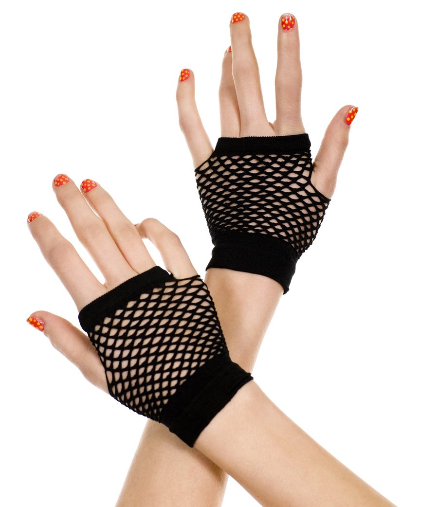 Music Legs Women's Thick Diamond Net Gloves