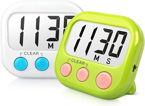 Digital Timer for Kids Classroom Timers for Teachers 2 Pack Green White