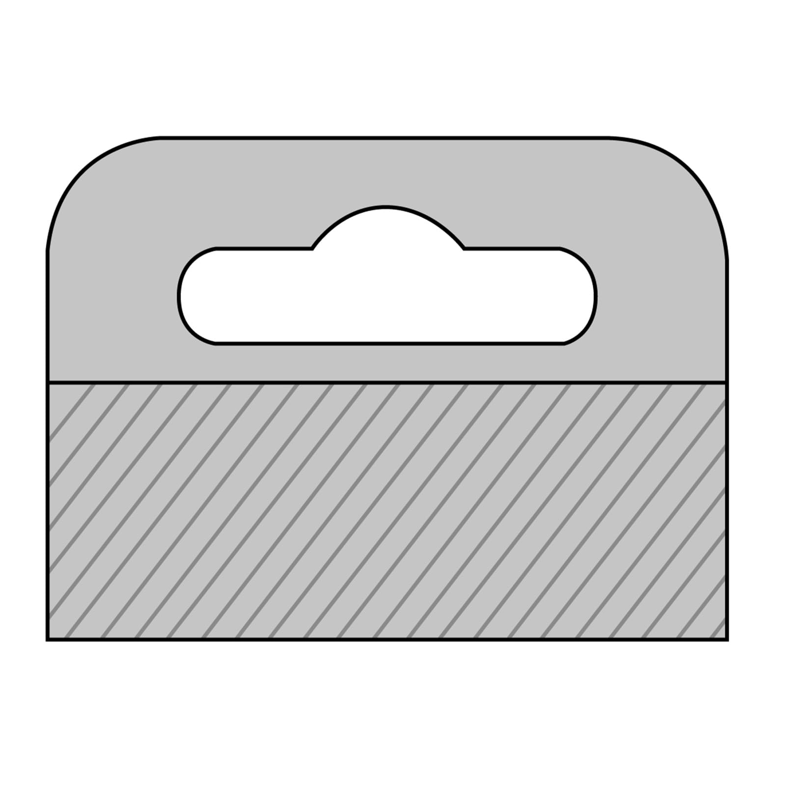 Lot de 100 crochets de suspension auto-adhésifs - Surface adhésive flexible - Pour présenter des marchandises - Crochets adhésifs (44 mm x 36 mm)