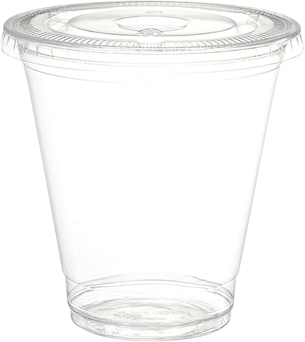 Miniatura 8 de Comfy Package 50 juegos de vasos de plástico transparente de 9 onzas sin tapas planas sin agujeros