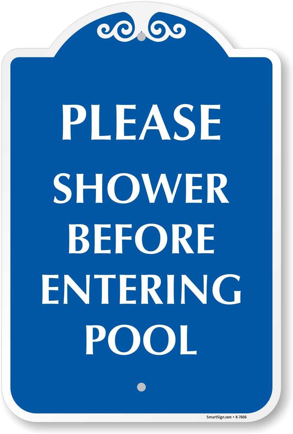 SmartSign Designer “Please Shower Before Entering Pool